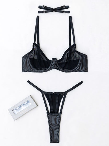 Σετ Εσώρουχα Vinyl με Choker